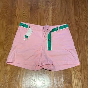 Ralph Lauren Pink Shorts with Green Belt Women’s Adult Size 14.